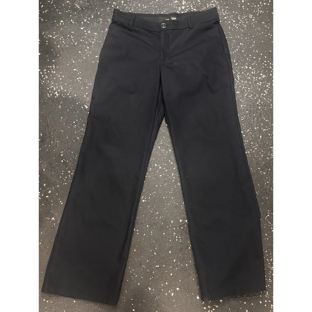 Lee Flex Motion Black Trousers Women Mid Rise Straight Flex 10‎ Short Flex Waist